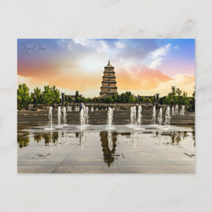 Cartão Postal Cidade viagens vintage Xian China RETRO