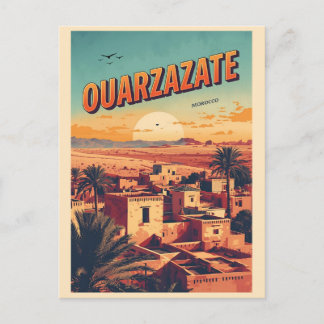 Cartão Postal Cidade vintage de Ouarzazate kasbah Deserto do Saa
