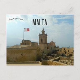 Cartão Postal Cidadela de Victoria Ilha de Gozo Malta