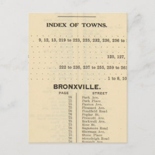 Cartão Postal Cidades de Índice, Bronxville