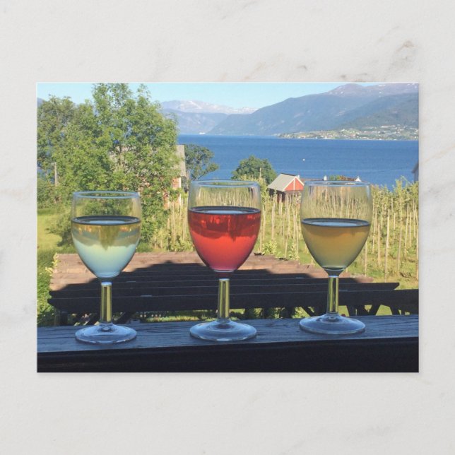 Cartão Postal Cider Cheers from Balestrand, Norway Greeting Card (Frente)