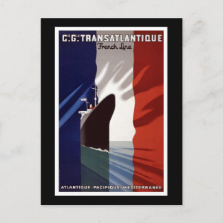 Cartão Postal Cie Gle Transatlantique - Linha Francesa