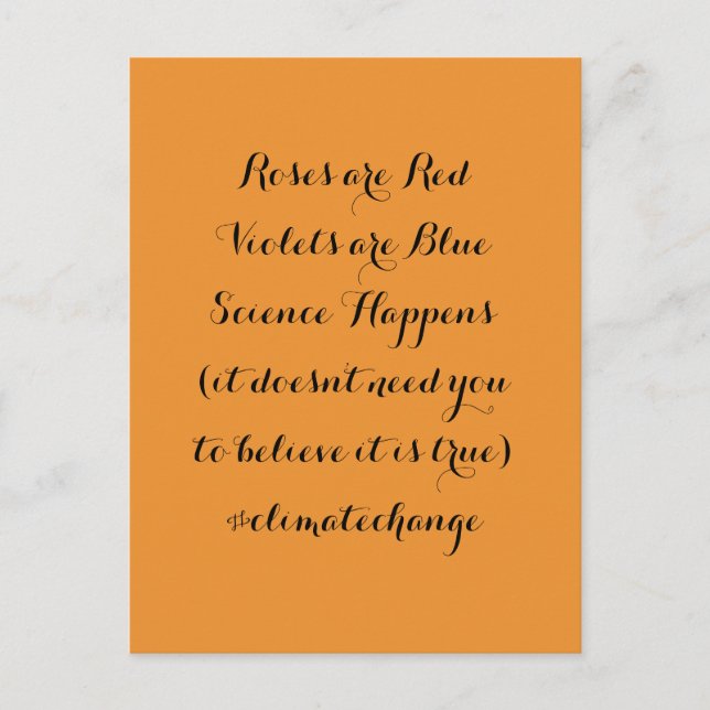 Cartão Postal Ciência Acontece Mudanças Climáticas (Frente)