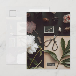Cartão Postal Ciência biológica Flat Lay Academia