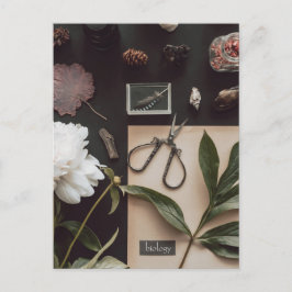 Cartão Postal Ciência biológica Flat Lay Academia