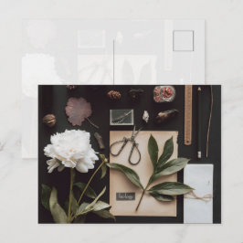 Cartão Postal Ciência biológica Flat Lay Academia