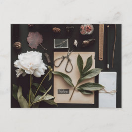 Cartão Postal Ciência biológica Flat Lay Academia