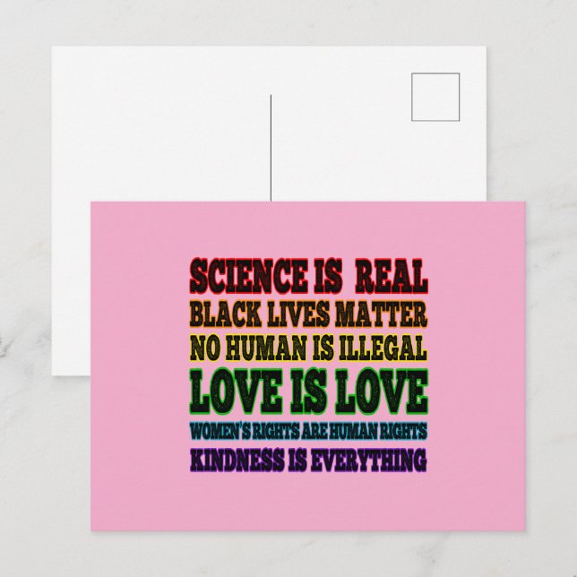 Cartão Postal Ciência é a verdadeira vida negra (Frente/Verso)