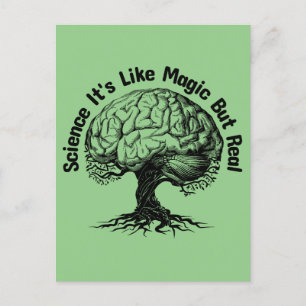 Cartão Postal ciência é como mágica mas real