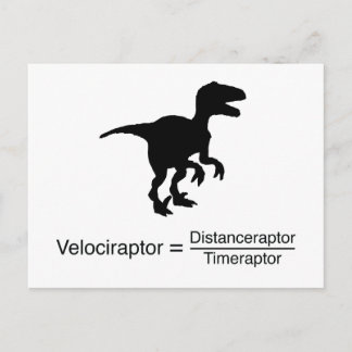 Cartão Postal ciência engraçada do velociraptor