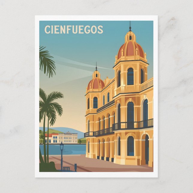 Cartão Postal Cienfuegos Cuba Vintage (Frente)
