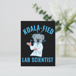 CARTÃO POSTAL CIENTISTA DE LABORATÓRIO KOALA-FICADO - TÉCNICO DE