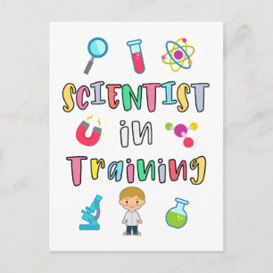 Cartão Postal Cientista em Treinamento para Jovens Cientistas