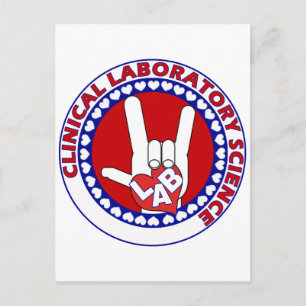 Cartão Postal CIENTISTA LABORATORIAL iLove LAB Round