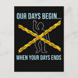 Cartão Postal Cientistas de Ciências Forenses Detetive