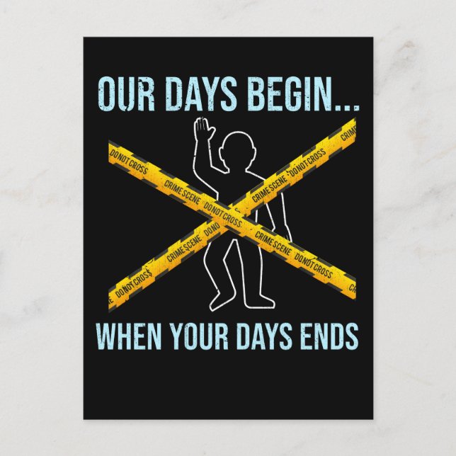 Cartão Postal Cientistas de Ciências Forenses Detetive (Frente)