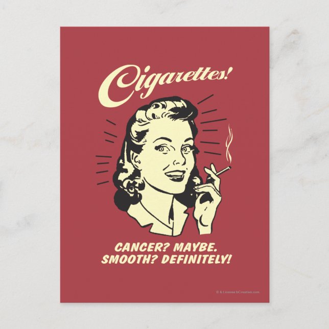 Cartão Postal Cigarros: Cancer talvez Def. liso (Frente)