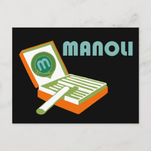 Cartão Postal Cigarros de retro plaquetário e