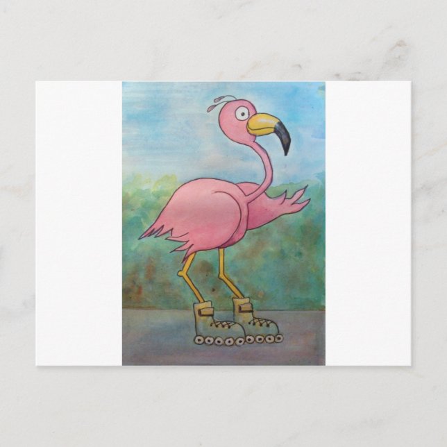 Cartão Postal Cilindro Cilindro Cutado Blading Flamingo (Frente)