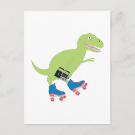 Cartão Postal Cilindro do Dinossauro, Rastreando, segurando rádi