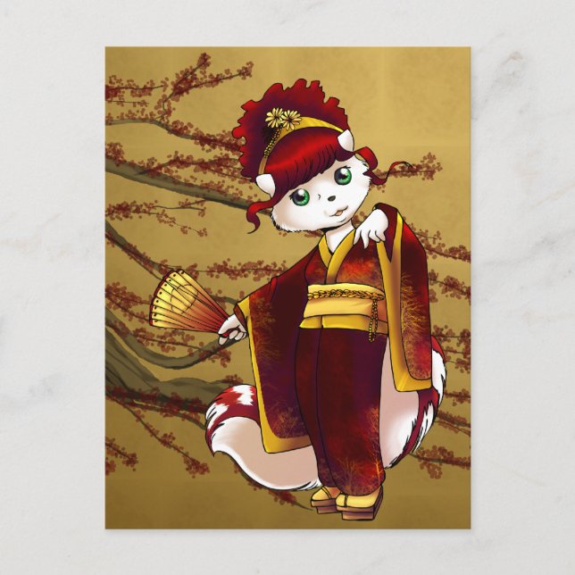 Cartão Postal Cilke - Kimono (Frente)