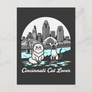 Cartão Postal Cincinnati City Ohio Cat Lover