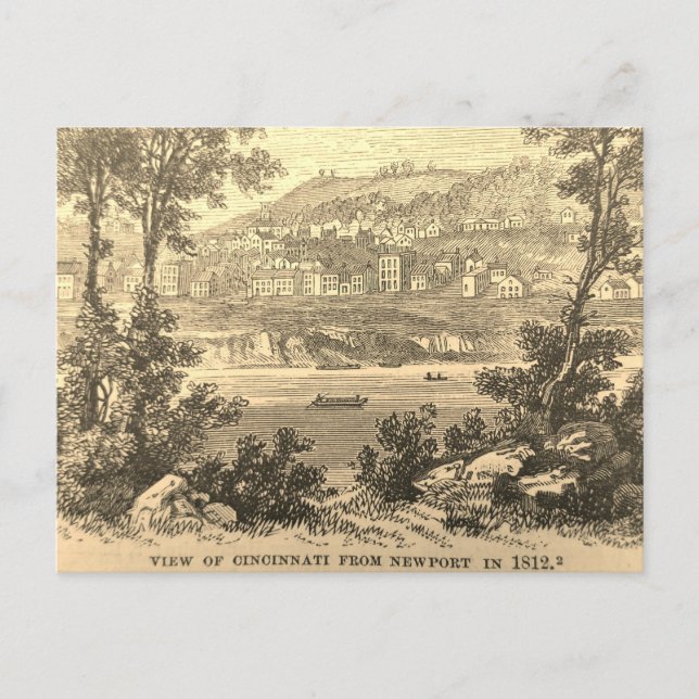 Cartão Postal Cincinnati em 1812 (Frente)