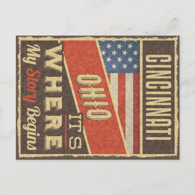 Cartão Postal Cincinnati Ohio (Frente)