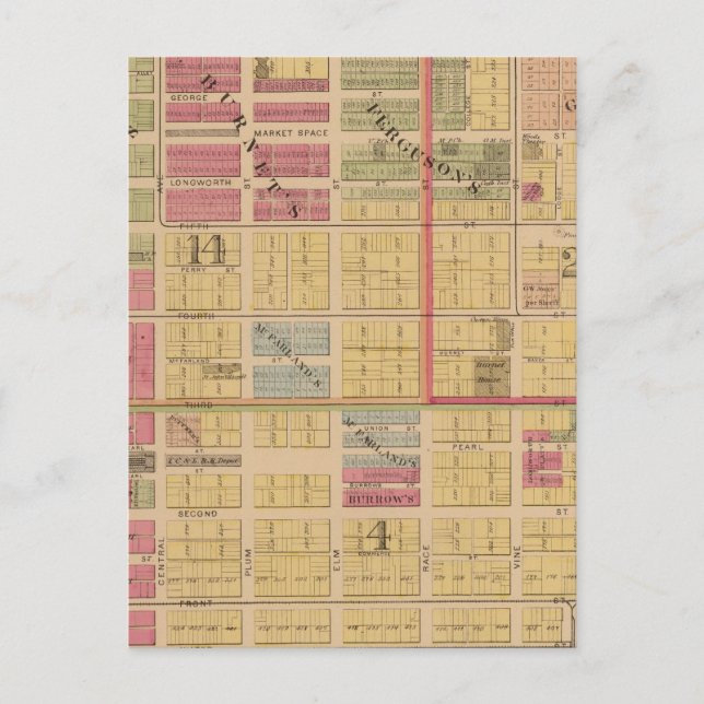 Cartão Postal Cincinnati, Ohio (Frente)