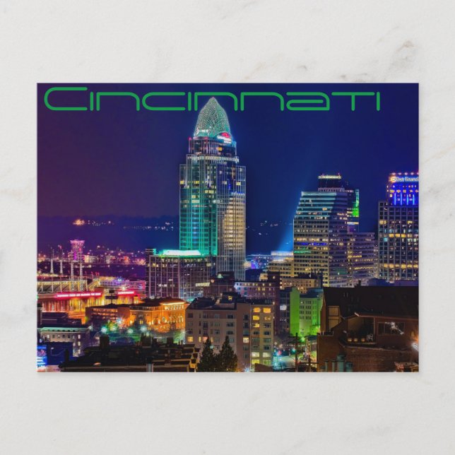 Cartão Postal Cincinnati, Ohio, a Rainha da Cidade (Frente)