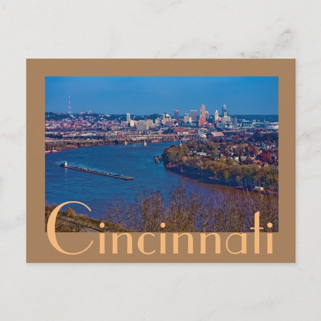 Cartão Postal Cincinnati, Ohio, a Rainha da Cidade (Frente)