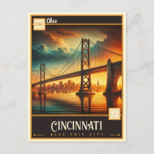 Cartão Postal Cincinnati, Ohio Vintage