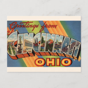 Cartão Postal Cincinnati Saudação Vintage 