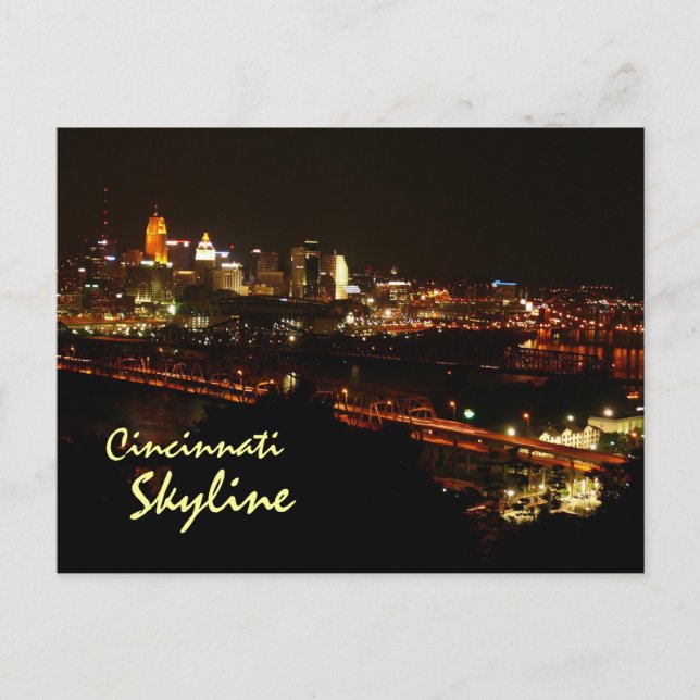 Cartão Postal Cincinnati Skyline (Frente)