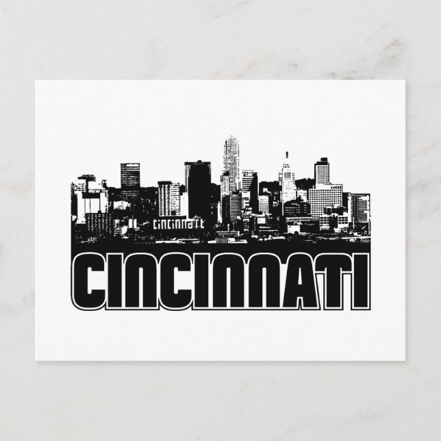 Cartão Postal Cincinnati Skyline (Frente)