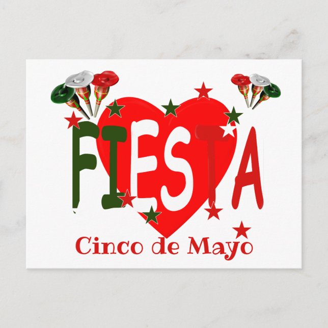 Cartão Postal Cinco de mayo ,fiesta mexicano (Frente)
