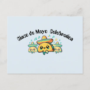 Cartão Postal Cinco de Mayo Salsa Tacos