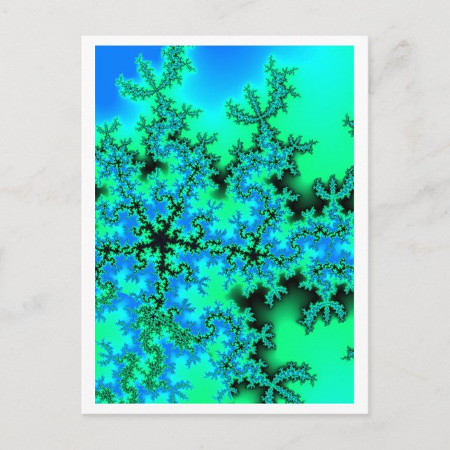 Cartão Postal Cinco estrelas-fractal 2 (Frente)