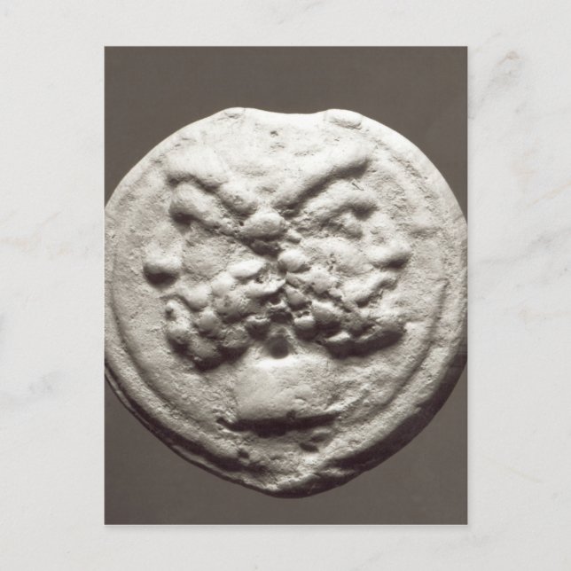 Cartão Postal Cinco moedas que descrevem Janus, Jupiter (Frente)