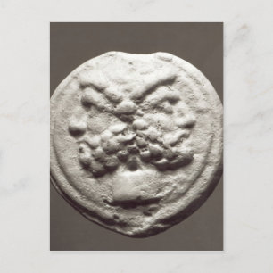 Cartão Postal Cinco moedas que descrevem Janus, Jupiter