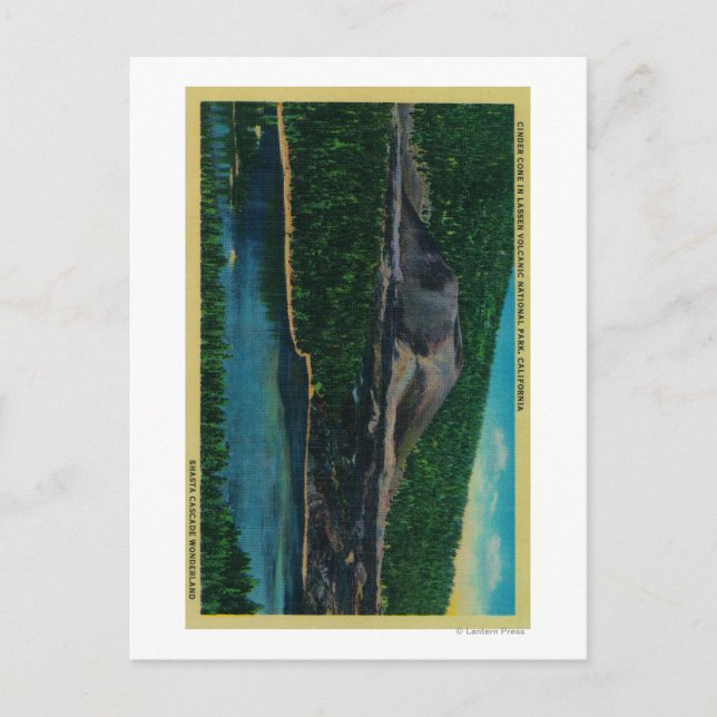 Cartão Postal Cinder Cone no Parque Nacional Vulcânico de Lassen (Frente)