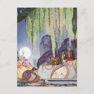 Cartão Postal Cinderela de Kay Nielsen no Baile