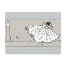 Cinderela Vintage Postcard de Sapato de Vidro