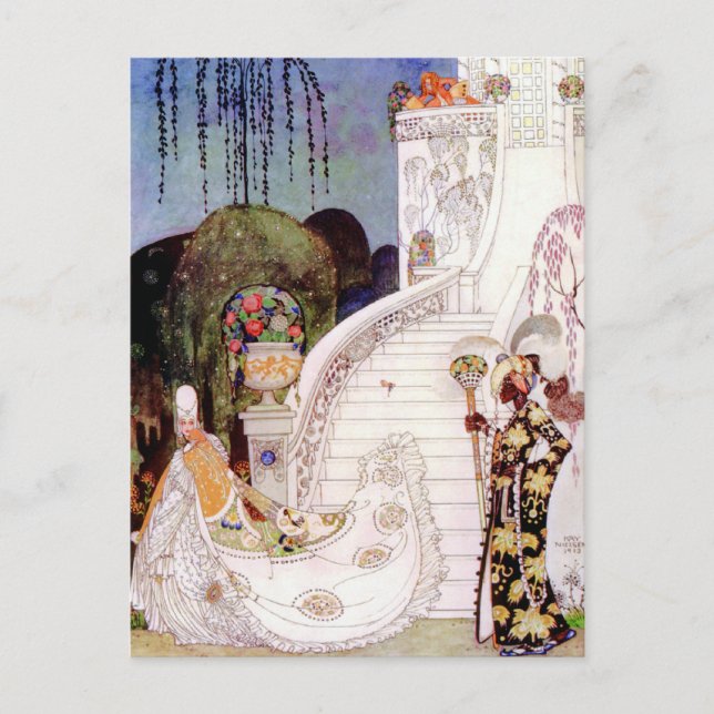 Cartão Postal Cinderella Fairy Tale de Kay Nielsen (Frente)