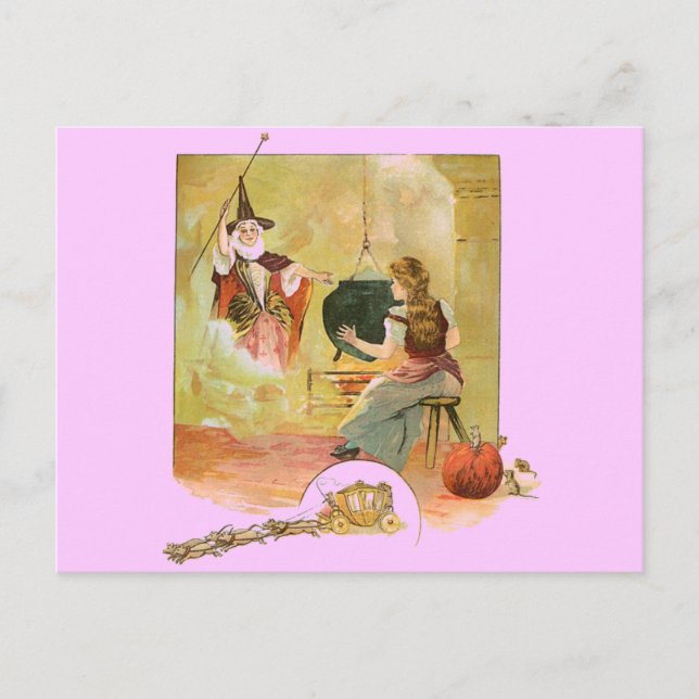 Cartão Postal Cinderella Fairytale (Frente)