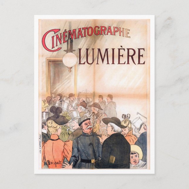 Cartão Postal Cinématographe Lumière (1896) Henri Brispot (Frente)