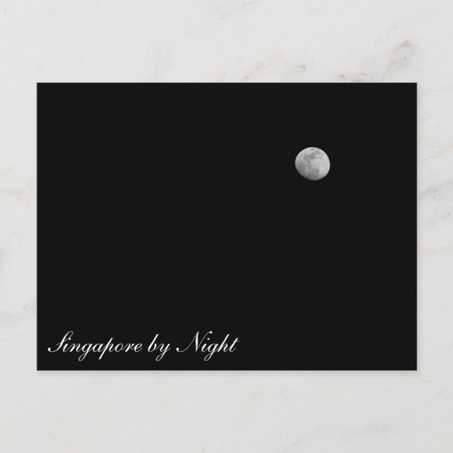 Cartão Postal Cingapura à Noite (Frente)