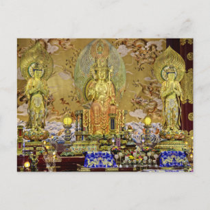 Cartão Postal Cingapura, o templo do dente de Buda