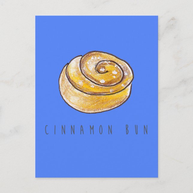 Cartão Postal Cinnamon Buns Cinnamon Rolls Café Fika (Frente)