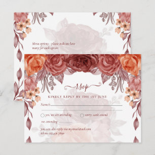 Cartão Postal Cinnamon Terracotta FALL FLAGEM Botânica Floral